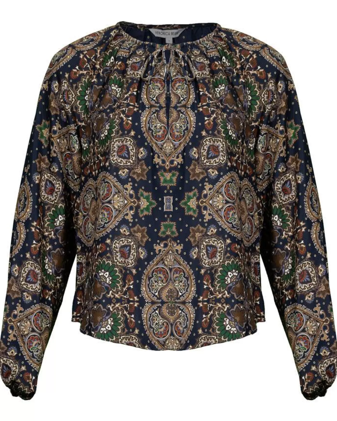 Veronica Beard Solay Print Top NAVYMULTI Fashion