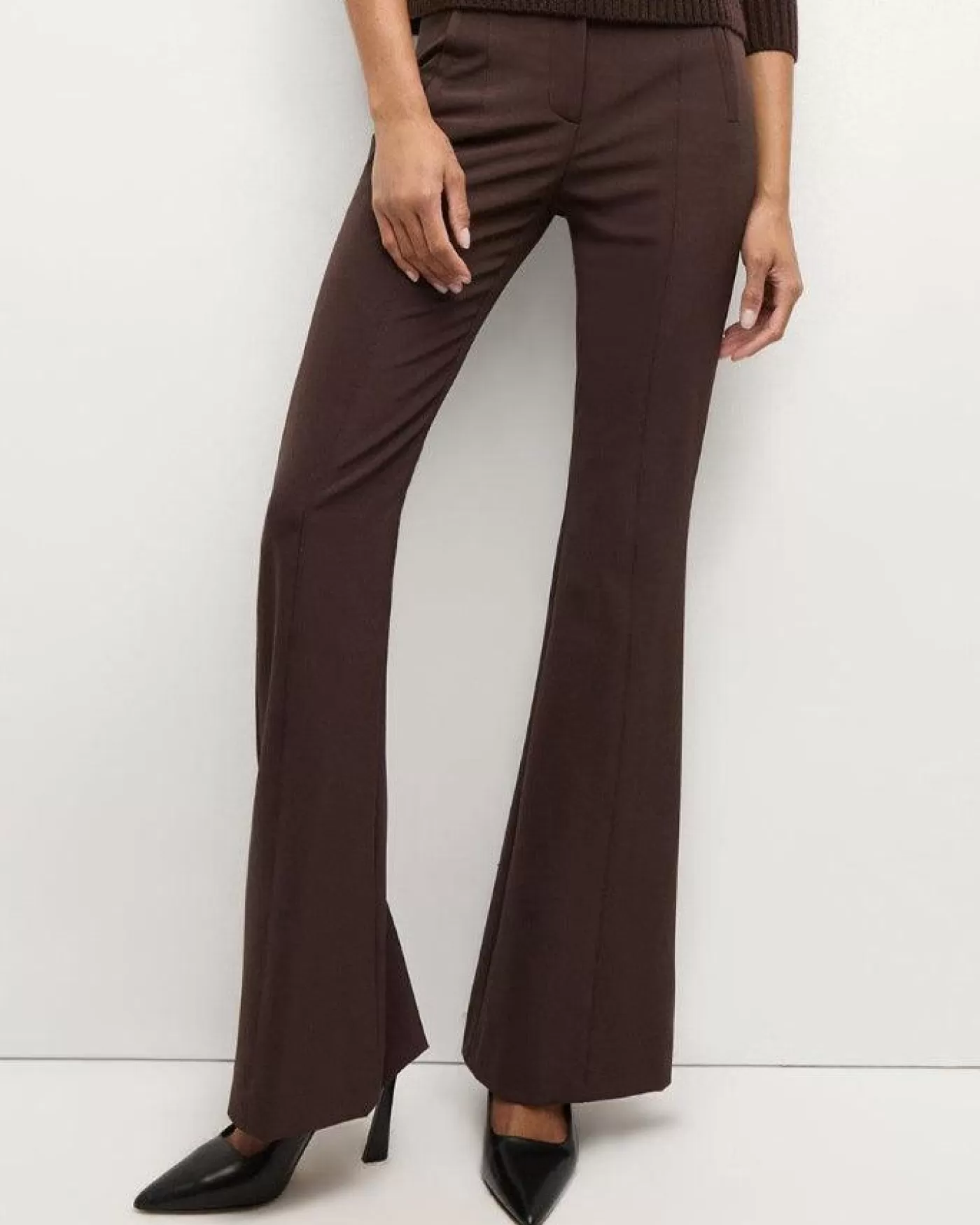 Veronica Beard Tindaya Scuba Flare Pant DARKCHOCOLATE Fashion