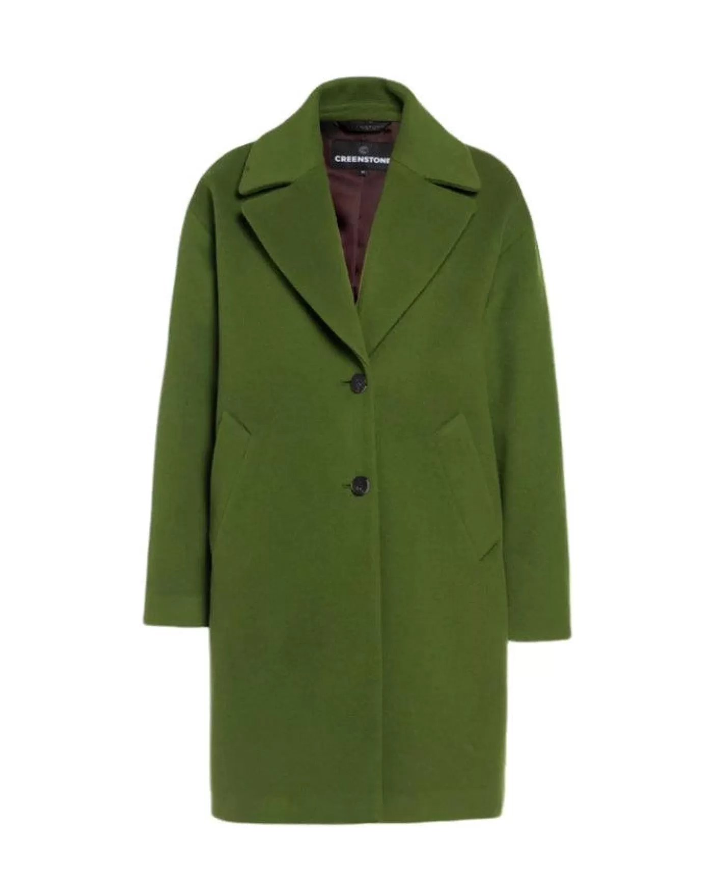 Creenstone Violette Wool Cashmere Coat AVOCADO Sale